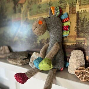Vintage-style Sigikid Wool Donkey Plush
